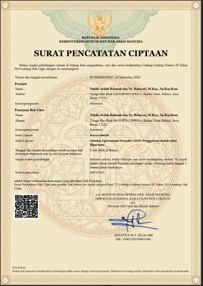 HAKI - Standar Operasional Prosedur (SOP) Penggunaan Kotak Obat Hipertensi